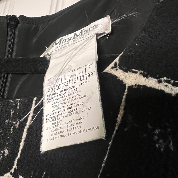 Max Mara 100%Virgin Wool Crocodile Print Shift Dress - Picture 7 of 12